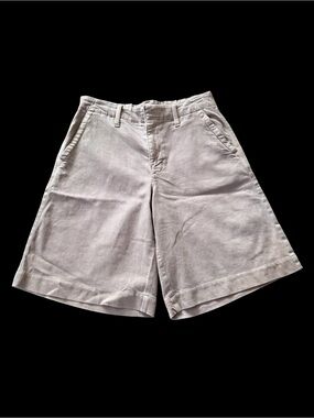American Eagle High Rise Trouser Shorts Womens Size 2 Beige Chino Casual Stretch
